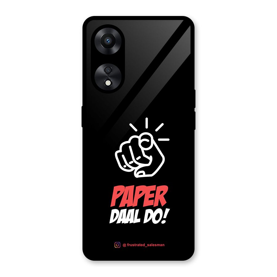 Paper Daal Do Black Glass Back Case for Oppo A78