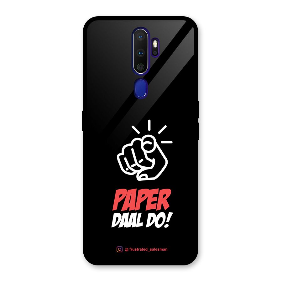 Paper Daal Do Black Glass Back Case for Oppo A9 (2020)