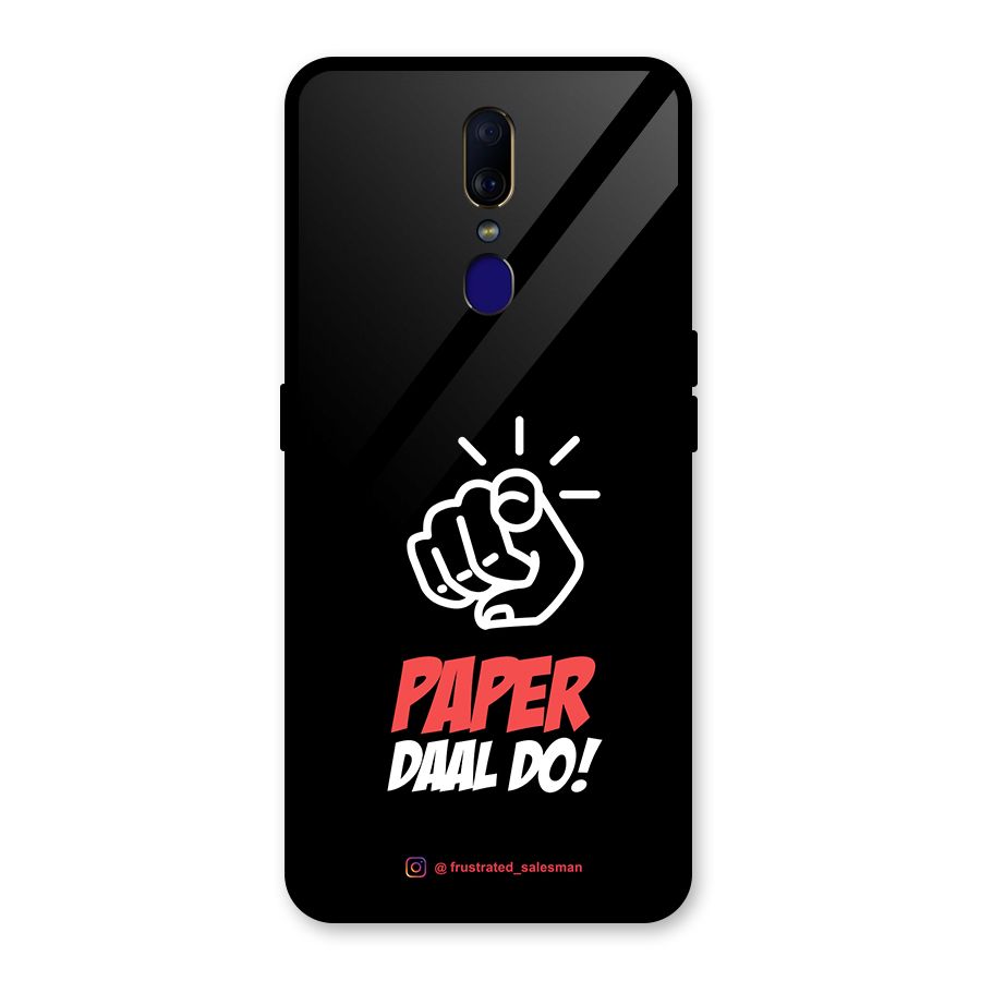 Paper Daal Do Black Glass Back Case for Oppo F11