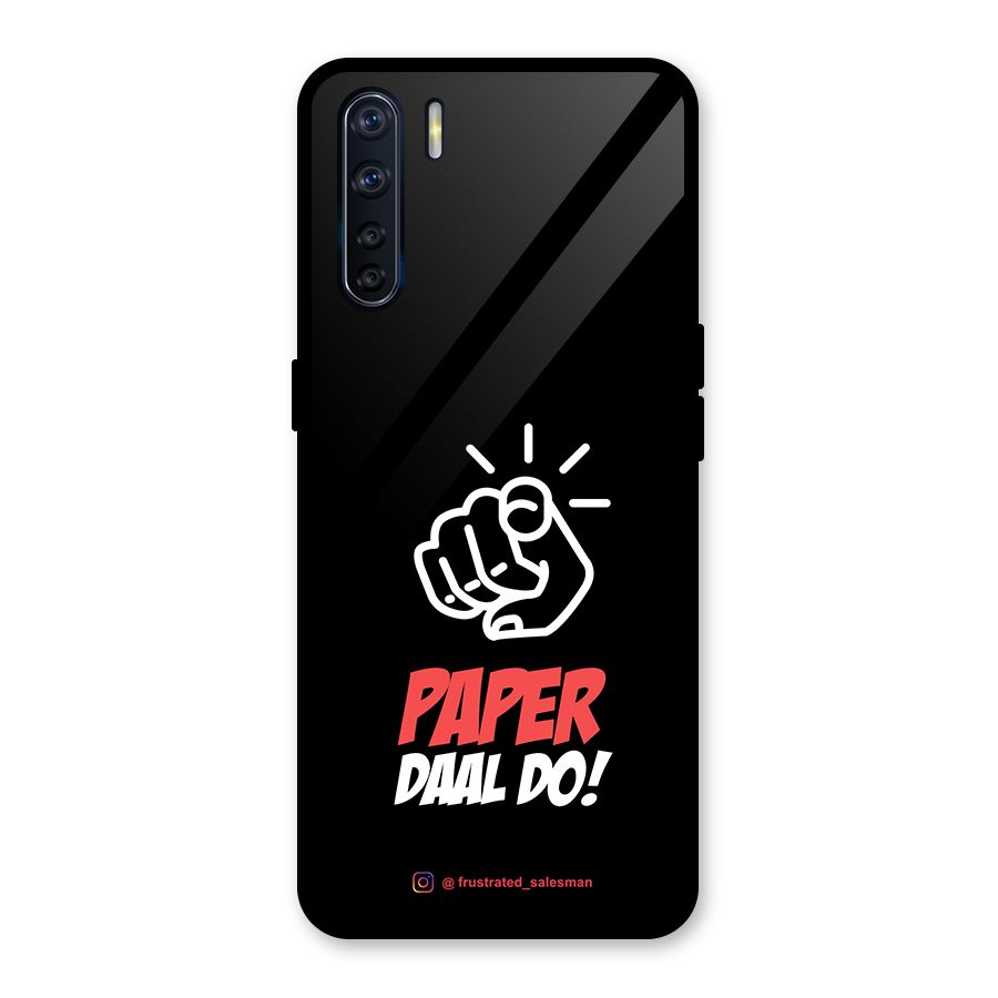 Paper Daal Do Black Glass Back Case for Oppo F15