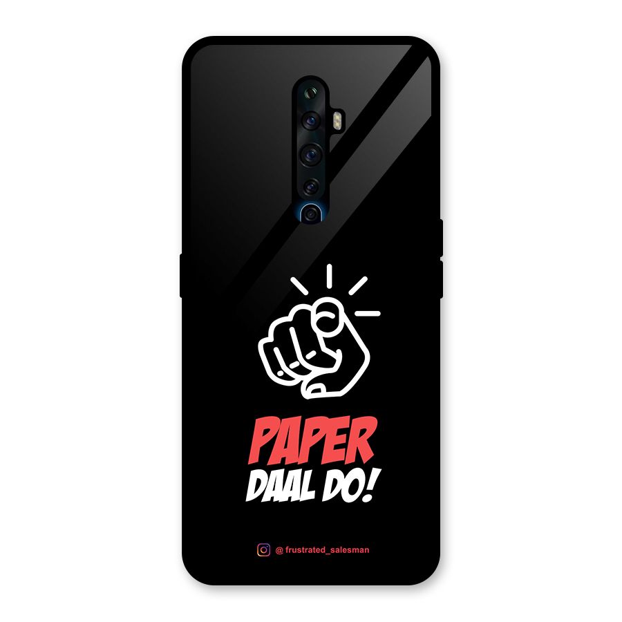 Paper Daal Do Black Glass Back Case for Oppo Reno2 Z