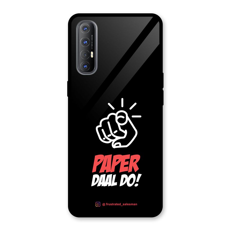 Paper Daal Do Black Glass Back Case for Oppo Reno3 Pro
