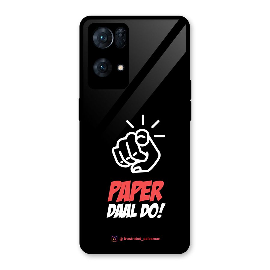 Paper Daal Do Black Glass Back Case for Oppo Reno7 Pro 5G