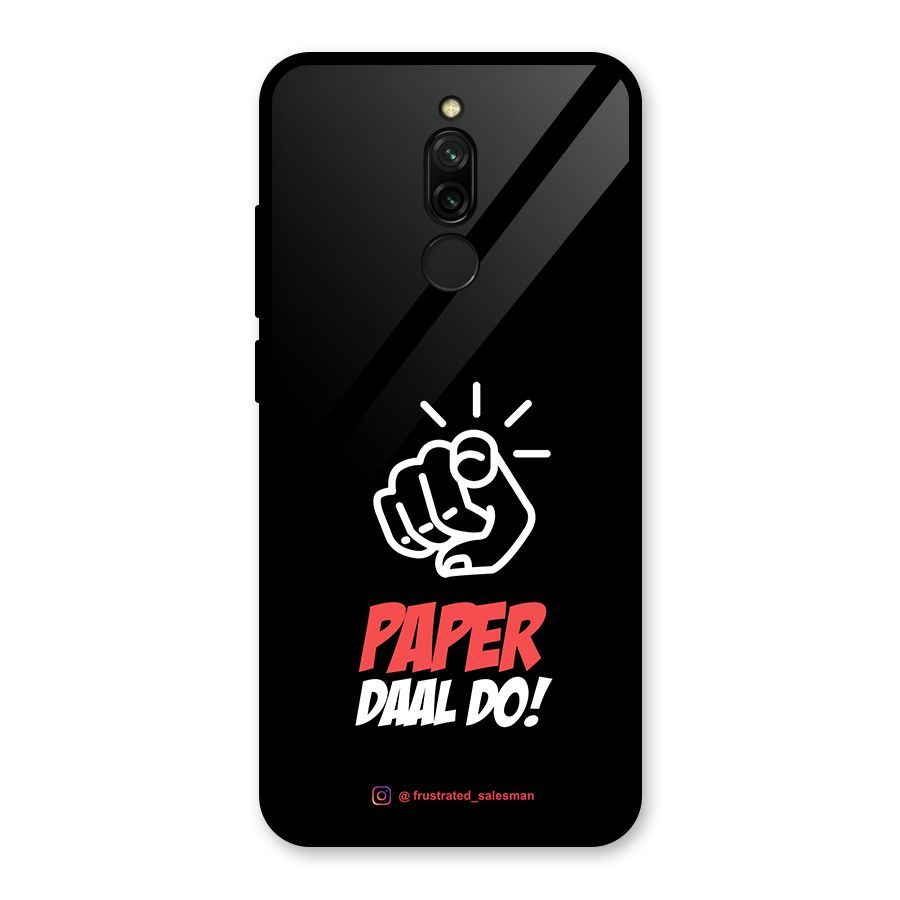 Paper Daal Do Black Glass Back Case for Redmi 8