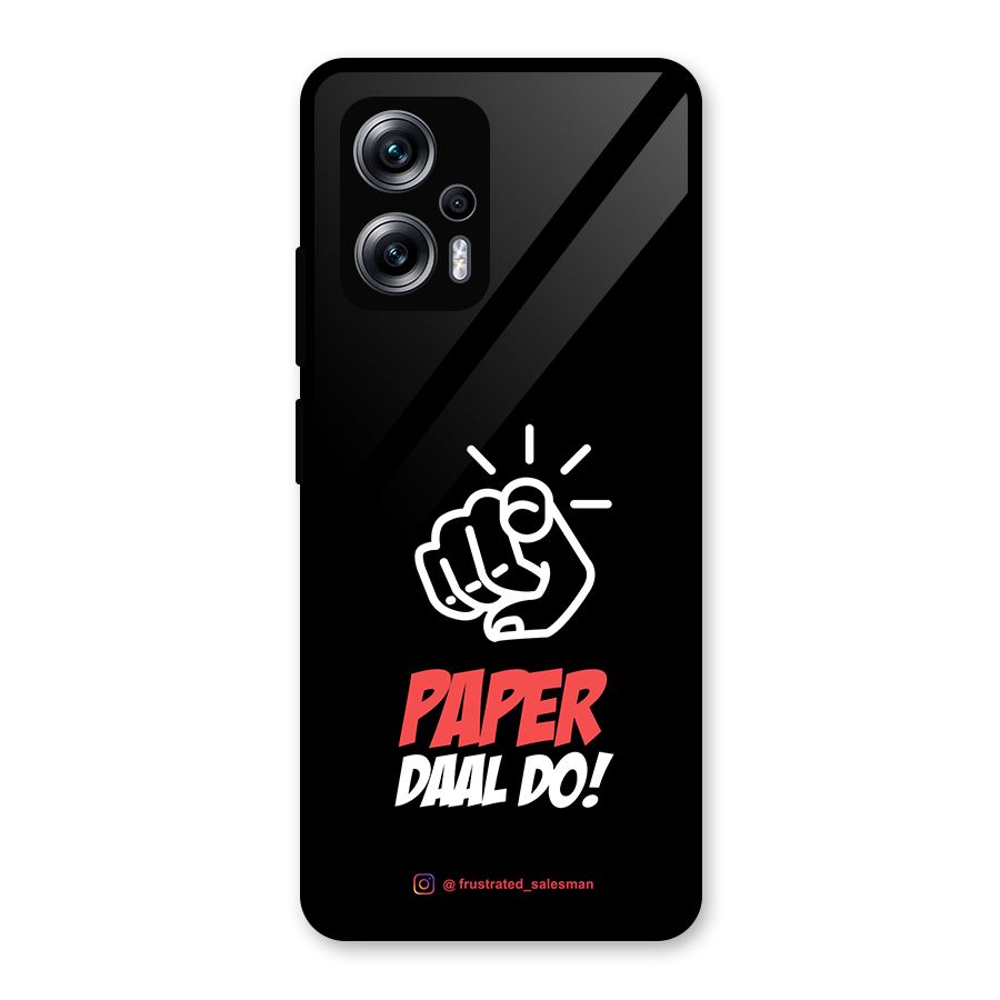Paper Daal Do Black Glass Back Case for Redmi K50i
