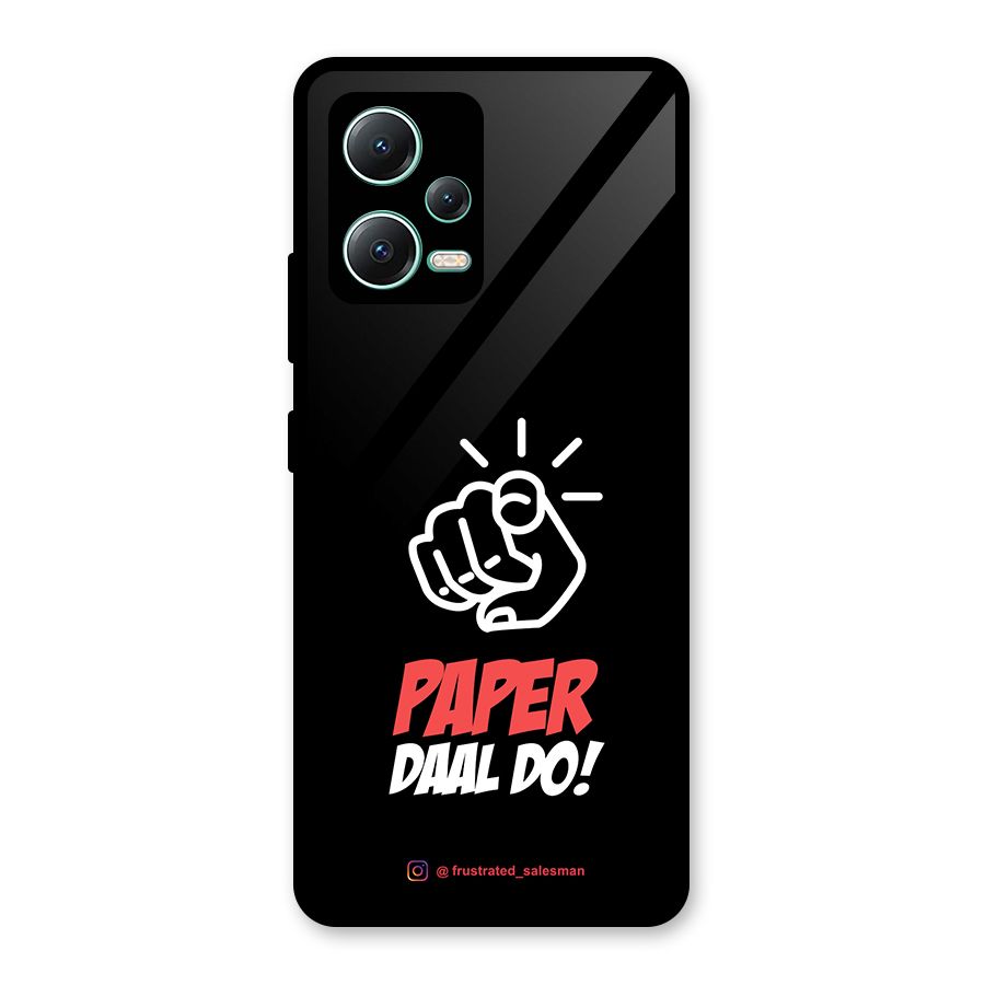 Paper Daal Do Black Glass Back Case for Redmi Note 12 5G