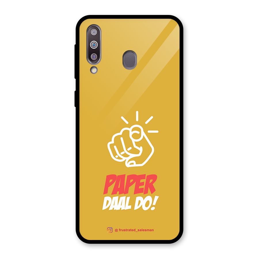 Paper Daal Do Mustard Yellow Glass Back Case for Galaxy M30