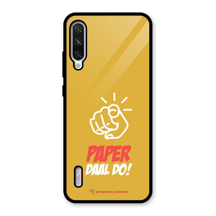 Paper Daal Do Mustard Yellow Glass Back Case for Mi A3