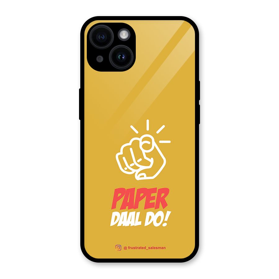 Paper Daal Do Mustard Yellow Glass Back Case for iPhone 14