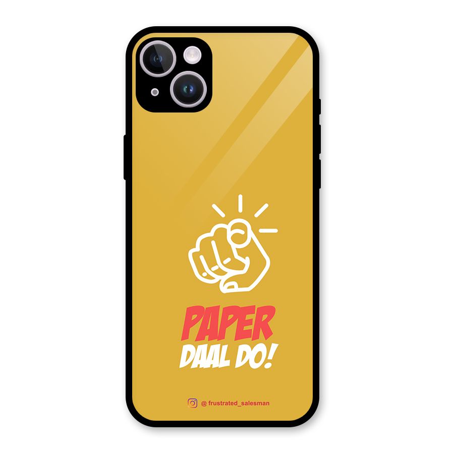 Paper Daal Do Mustard Yellow Glass Back Case for iPhone 14 Plus