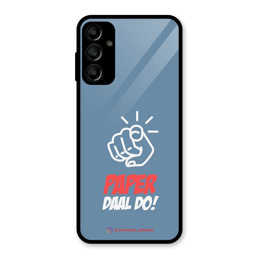 Paper Daal Do SteelBlue Glass Back Case for Galaxy A14 5G