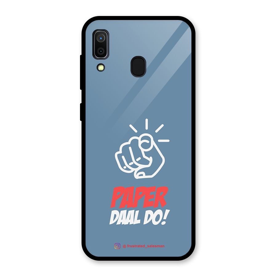 Paper Daal Do SteelBlue Glass Back Case for Galaxy A30