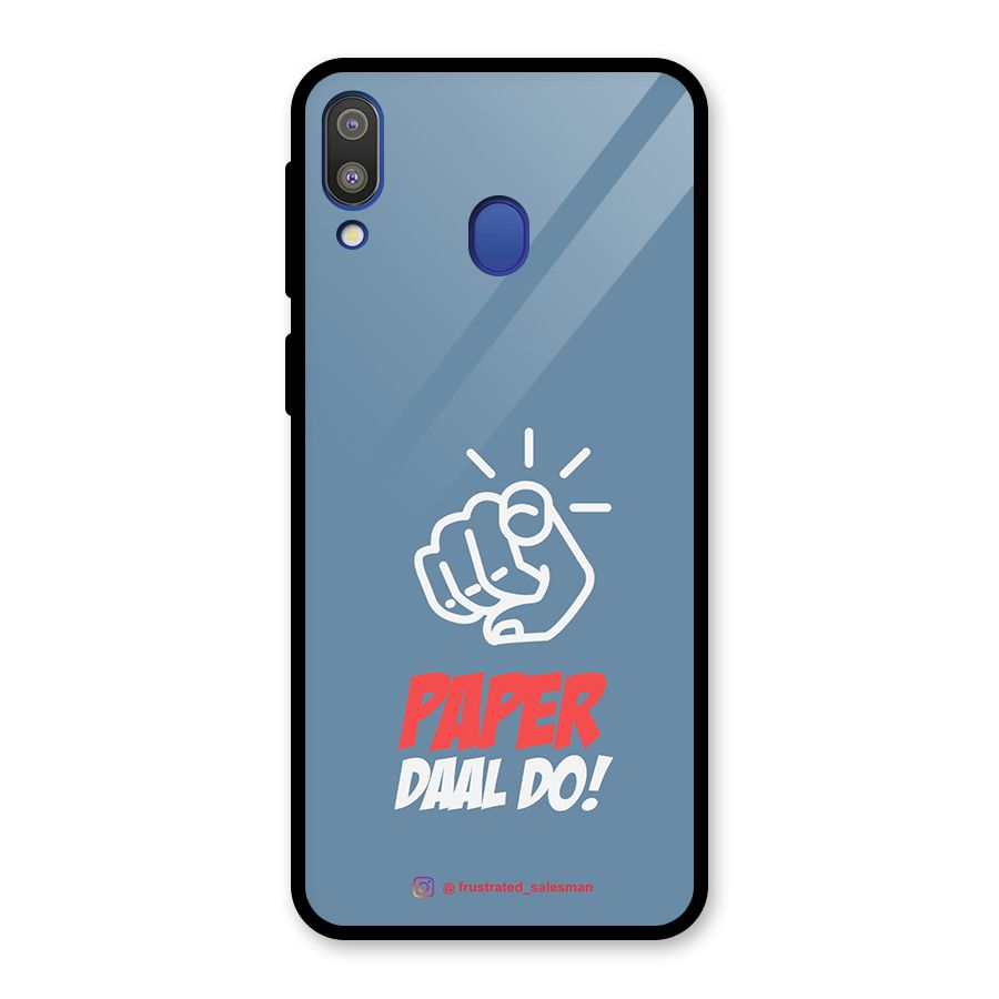 Paper Daal Do SteelBlue Glass Back Case for Galaxy M20