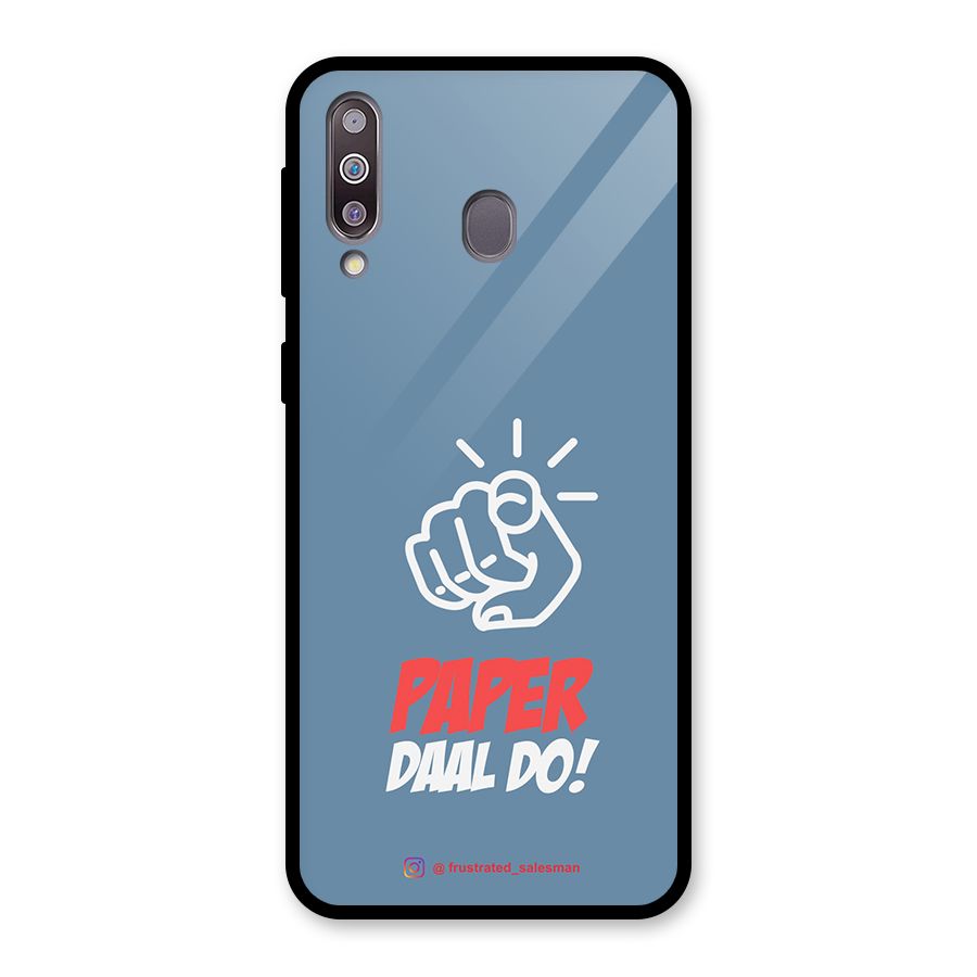 Paper Daal Do SteelBlue Glass Back Case for Galaxy M30