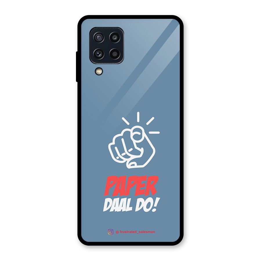 Paper Daal Do SteelBlue Glass Back Case for Galaxy M32
