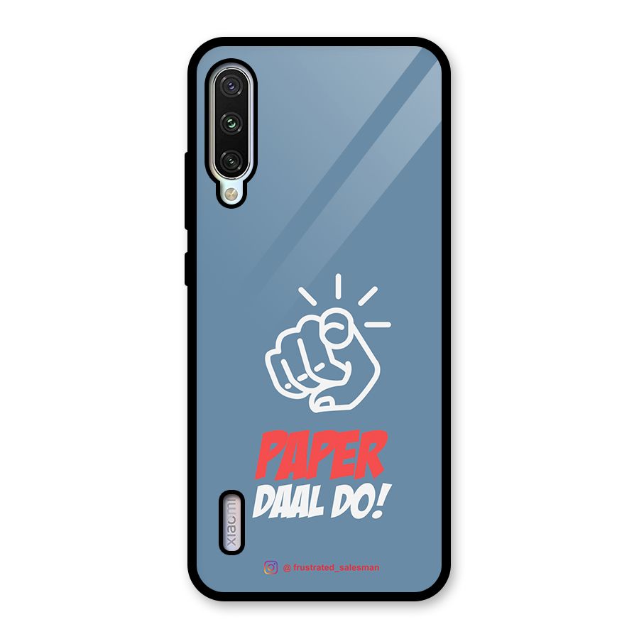 Paper Daal Do SteelBlue Glass Back Case for Mi A3
