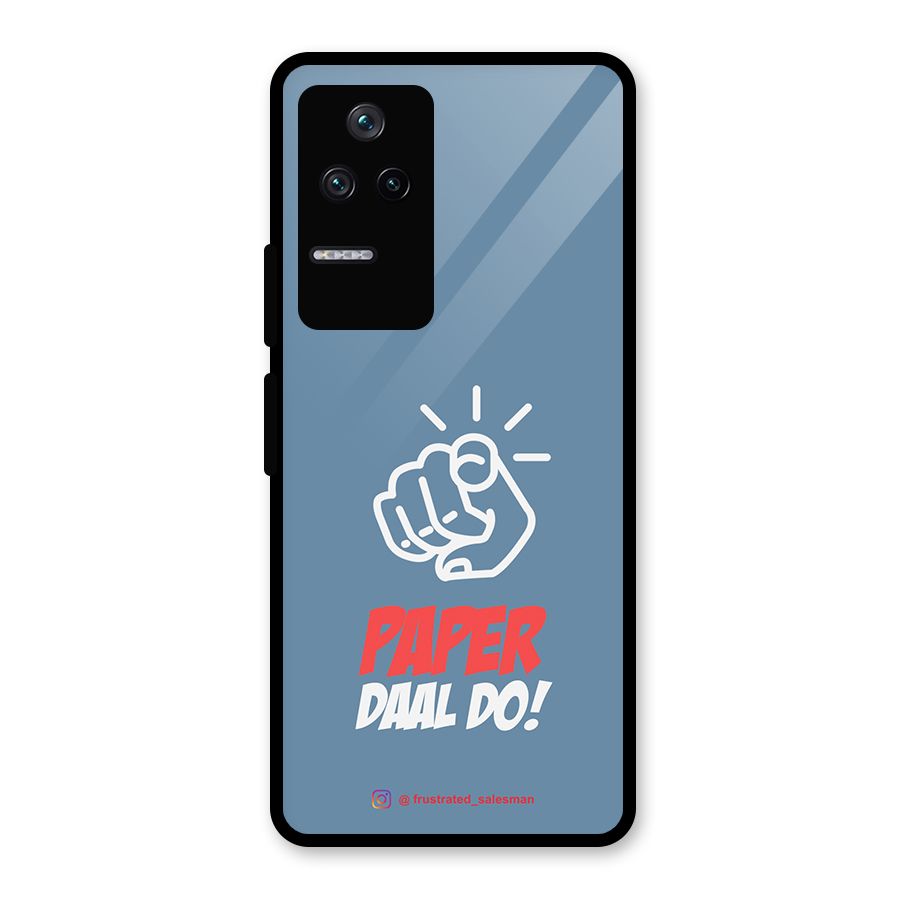 Paper Daal Do SteelBlue Glass Back Case for Poco F4 5G