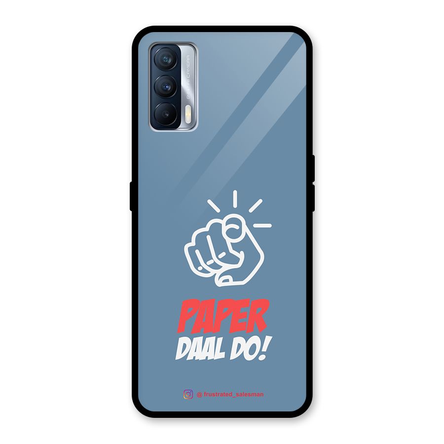 Paper Daal Do SteelBlue Glass Back Case for Realme X7