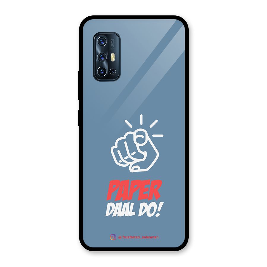 Paper Daal Do SteelBlue Glass Back Case for Vivo V17