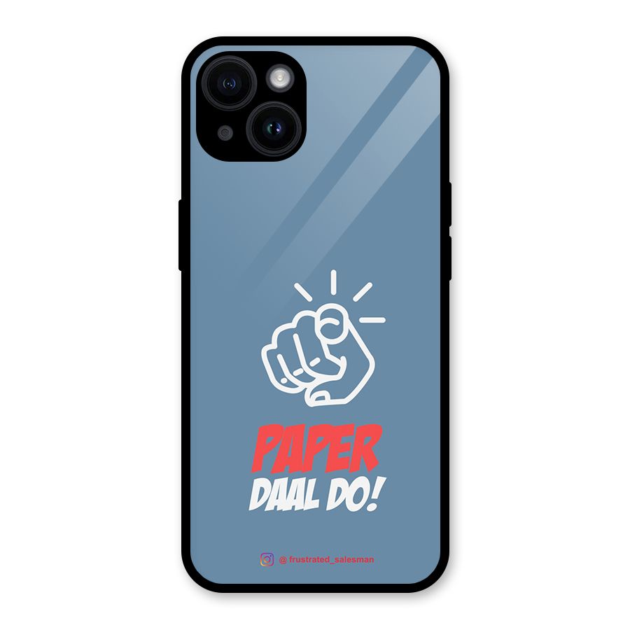 Paper Daal Do SteelBlue Glass Back Case for iPhone 14