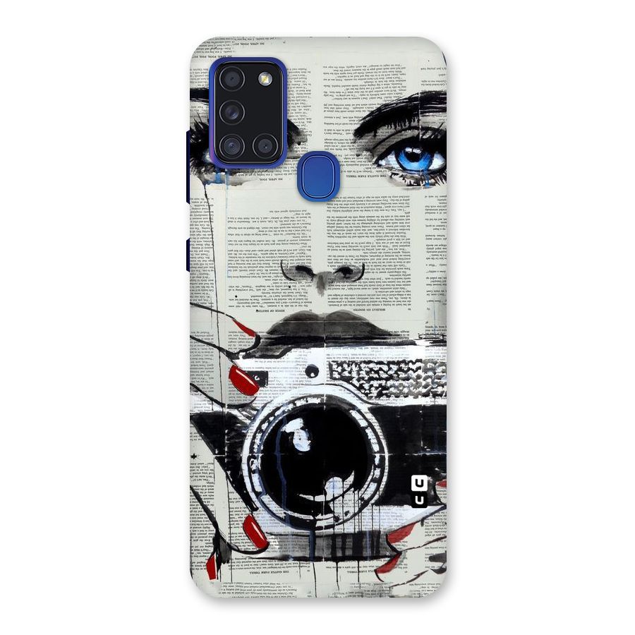 Paper Face Beauty Back Case for Galaxy A21s