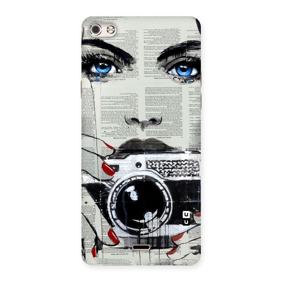 Paper Face Beauty Back Case for Micromax Canvas Silver 5