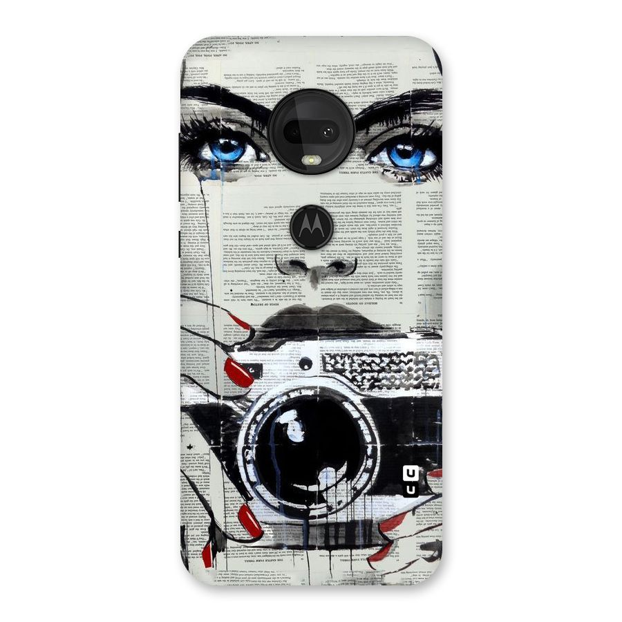 Paper Face Beauty Back Case for Moto G7