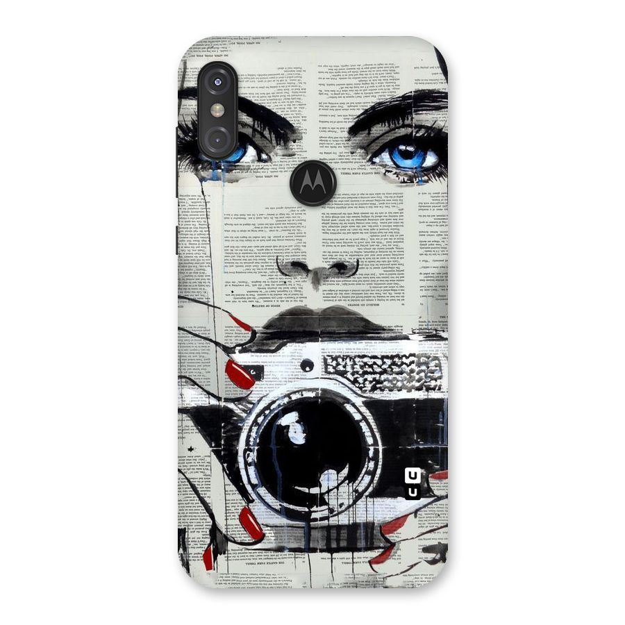 Paper Face Beauty Back Case for Motorola One Power