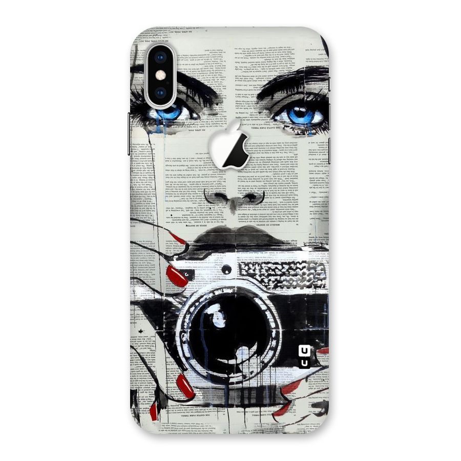 Paper Face Beauty Back Case for iPhone XS Max Apple Cut