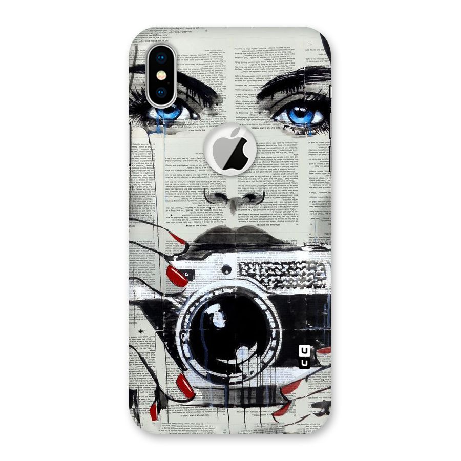 Paper Face Beauty Back Case for iPhone X Logo Cut
