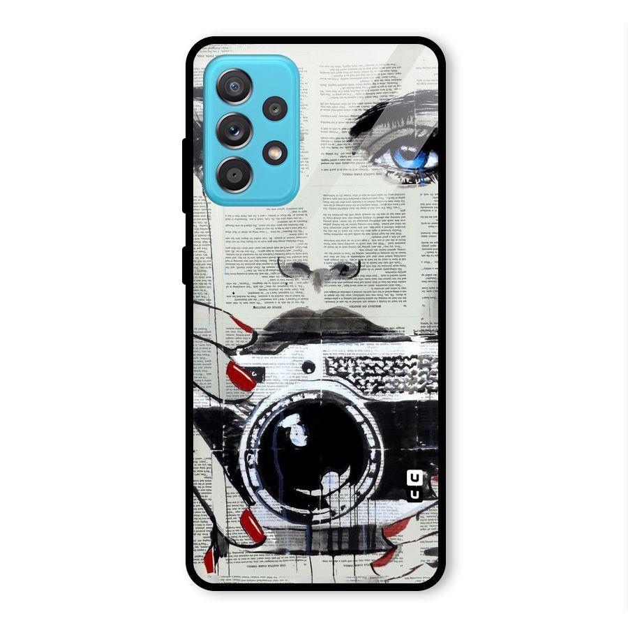 Paper Face Beauty Glass Back Case for Galaxy A52s 5G