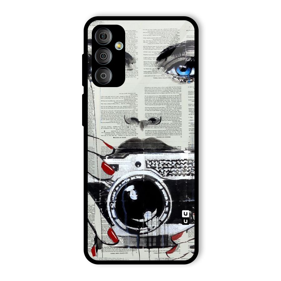 Paper Face Beauty Glass Back Case for Galaxy F23