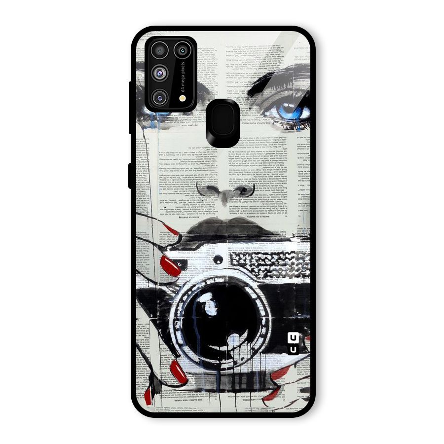 Paper Face Beauty Glass Back Case for Galaxy F41