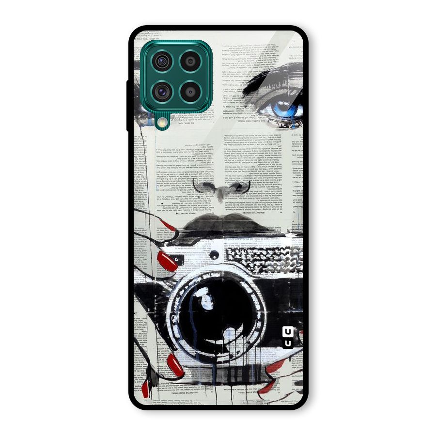 Paper Face Beauty Glass Back Case for Galaxy F62