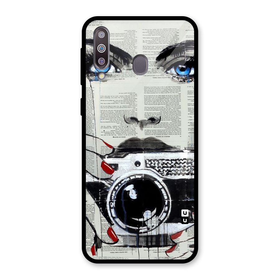 Paper Face Beauty Glass Back Case for Galaxy M30