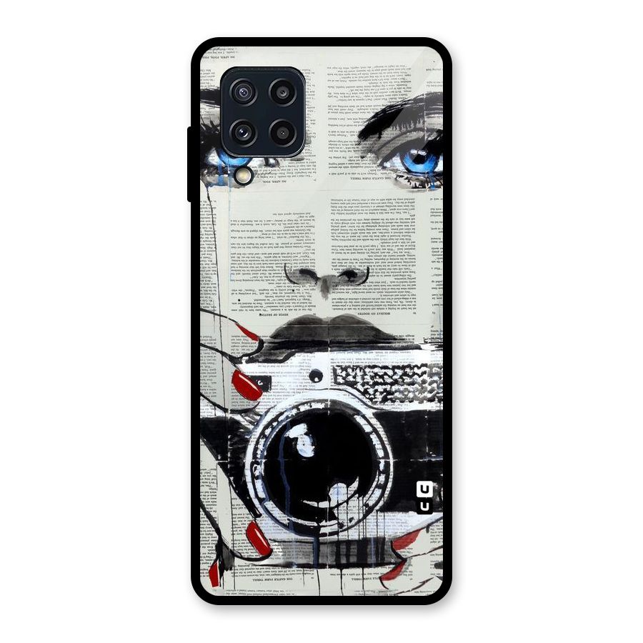 Paper Face Beauty Glass Back Case for Galaxy M32