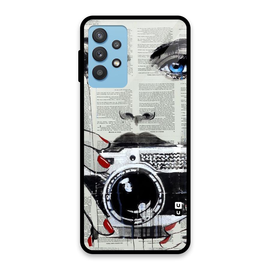 Paper Face Beauty Glass Back Case for Galaxy M32 5G