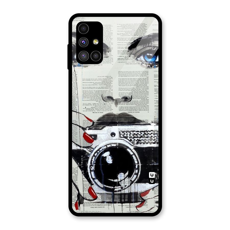 Paper Face Beauty Glass Back Case for Galaxy M51