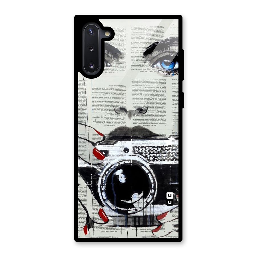Paper Face Beauty Glass Back Case for Galaxy Note 10