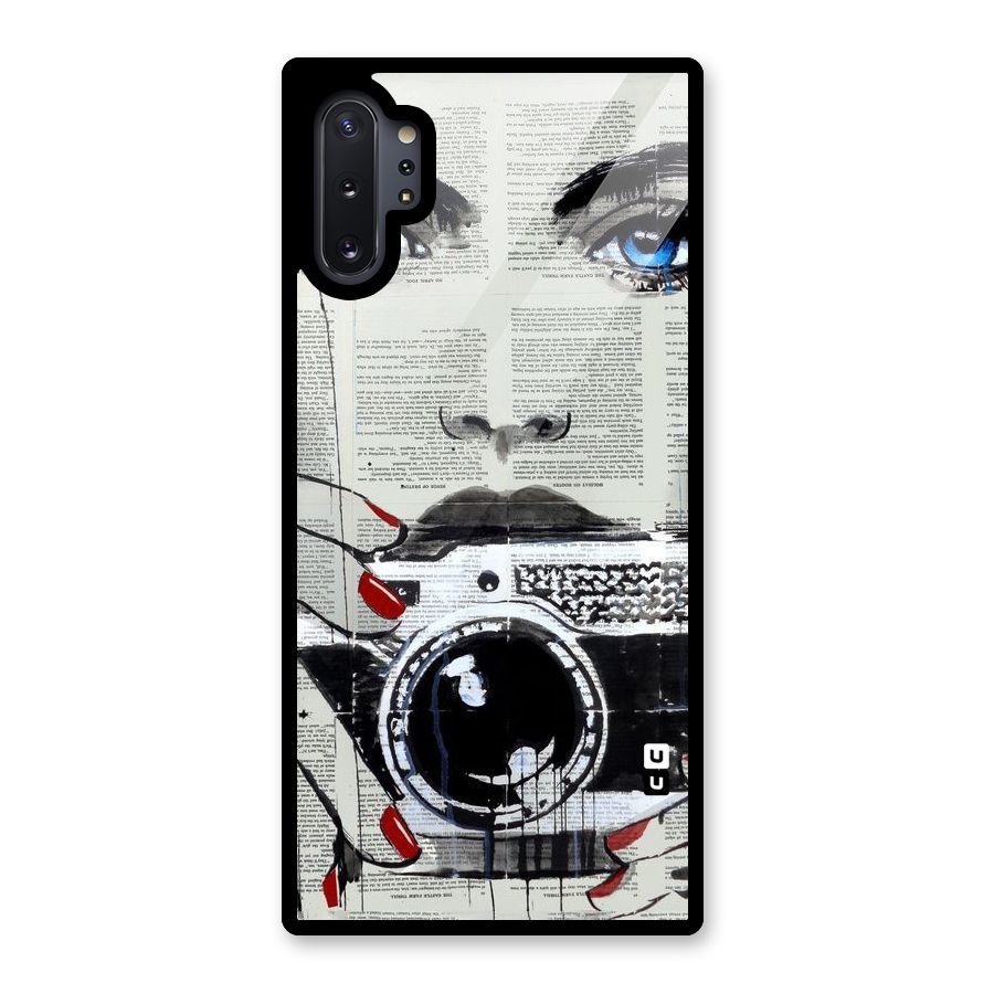Paper Face Beauty Glass Back Case for Galaxy Note 10 Plus