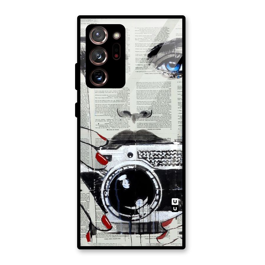 Paper Face Beauty Glass Back Case for Galaxy Note 20 Ultra