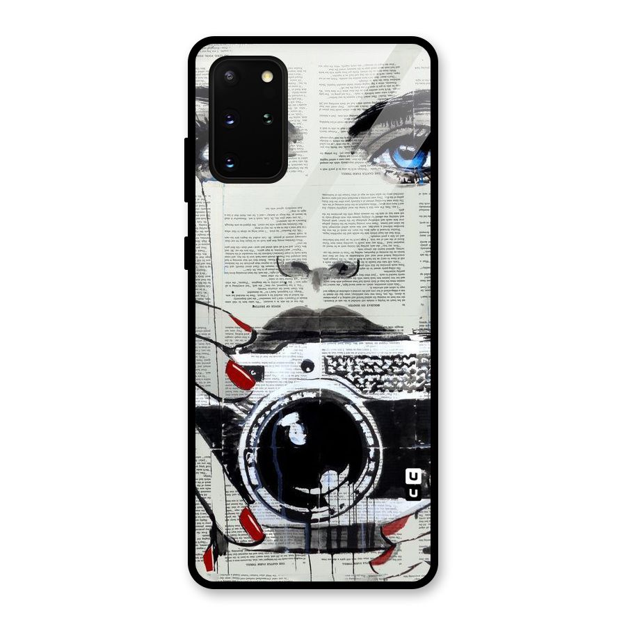Paper Face Beauty Glass Back Case for Galaxy S20 Plus