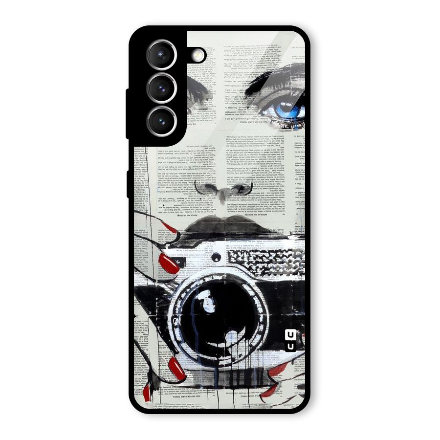 Paper Face Beauty Glass Back Case for Galaxy S21 5G