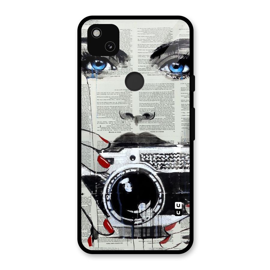 Paper Face Beauty Glass Back Case for Google Pixel 4a