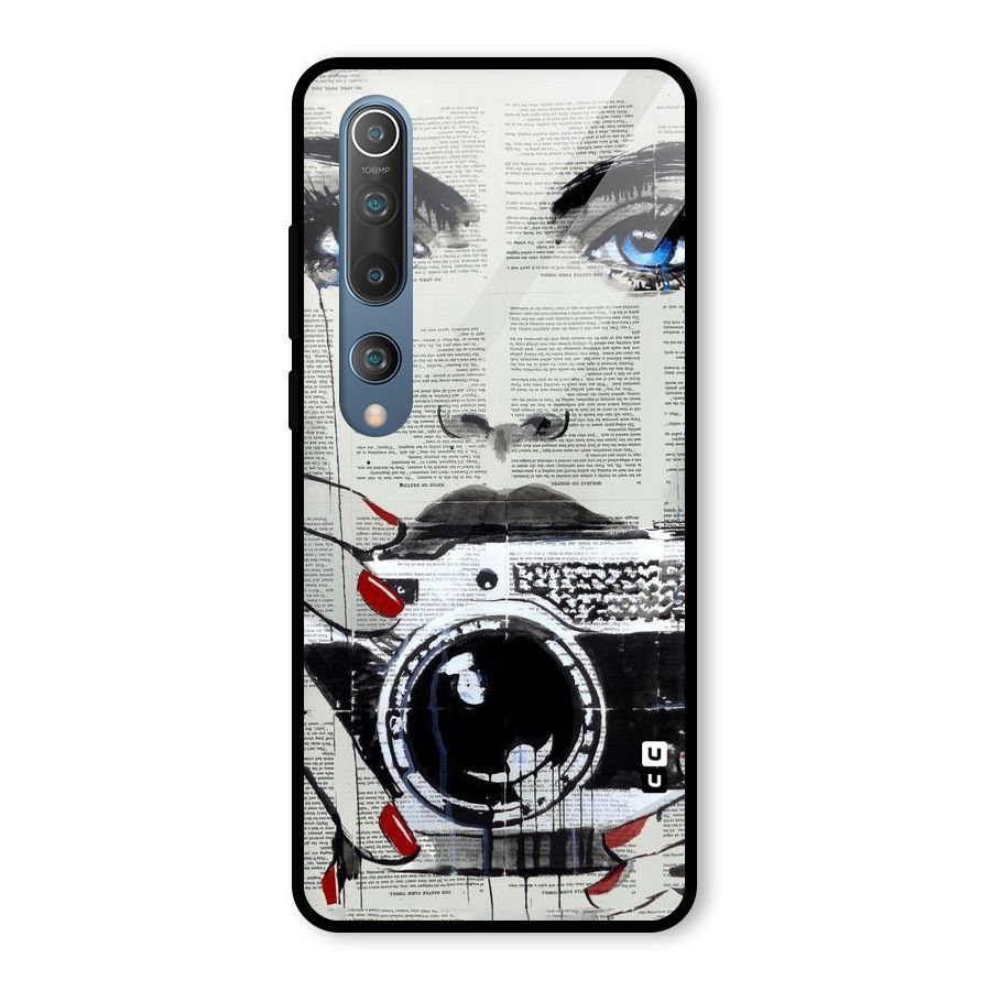 Paper Face Beauty Glass Back Case for Mi 10