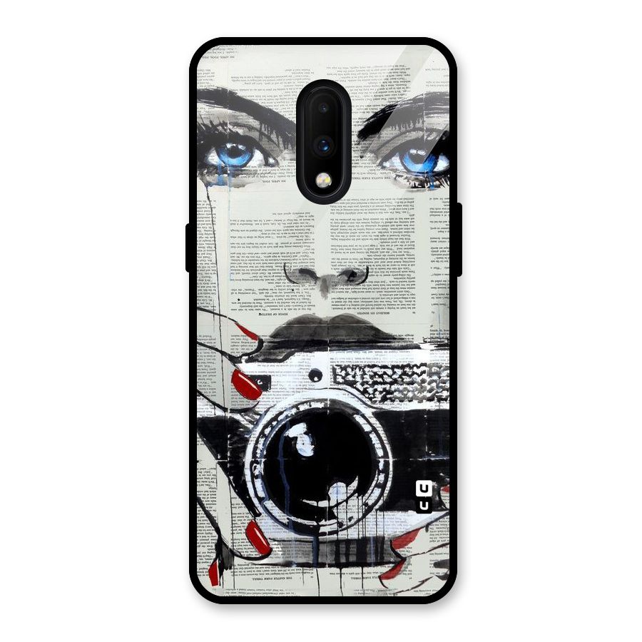 Paper Face Beauty Glass Back Case for OnePlus 7