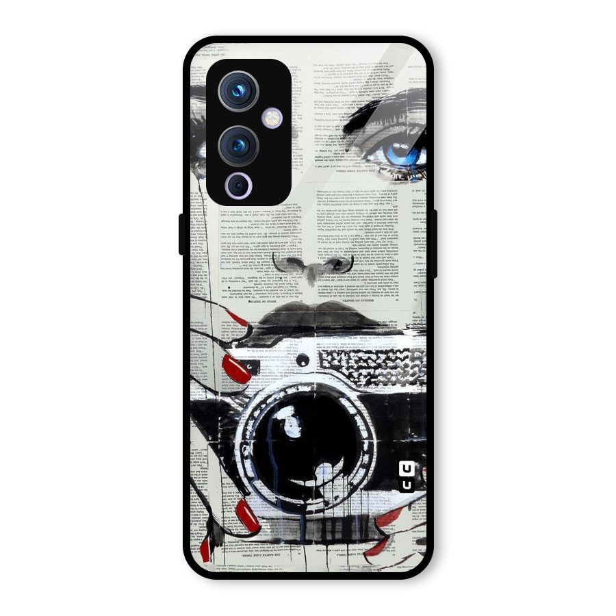Paper Face Beauty Glass Back Case for OnePlus 9