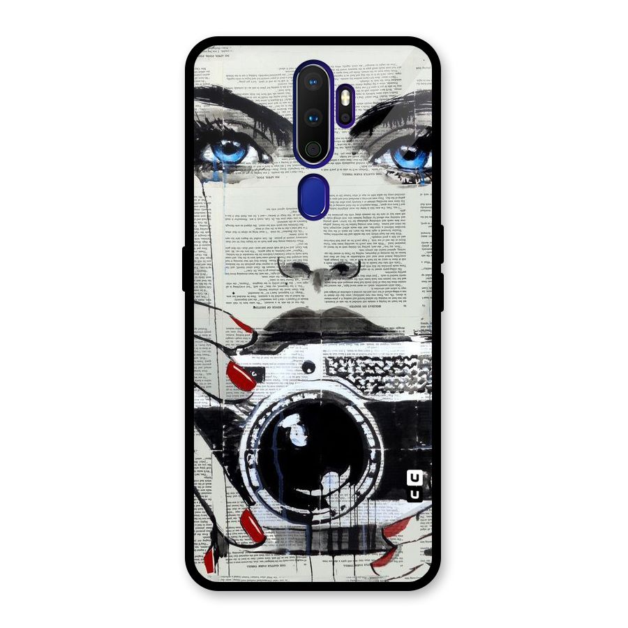Paper Face Beauty Glass Back Case for Oppo A9 (2020)