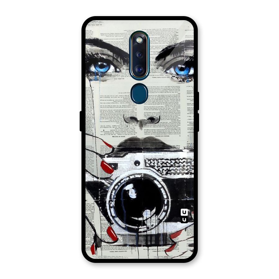 Paper Face Beauty Glass Back Case for Oppo F11 Pro
