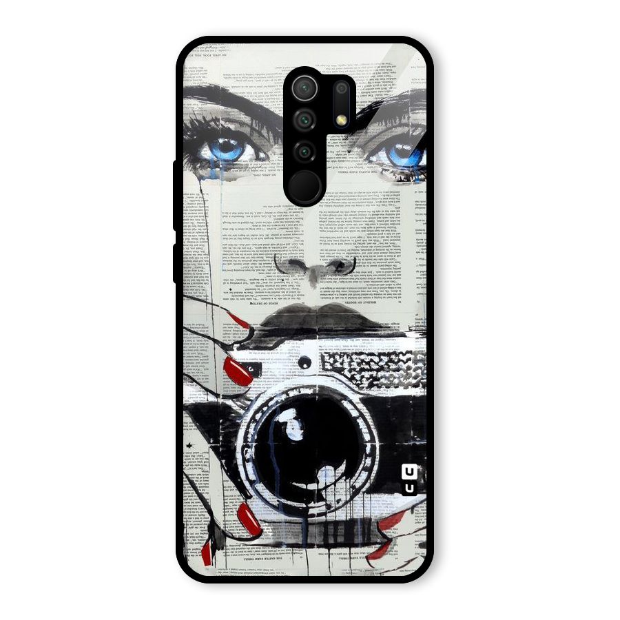Paper Face Beauty Glass Back Case for Poco M2